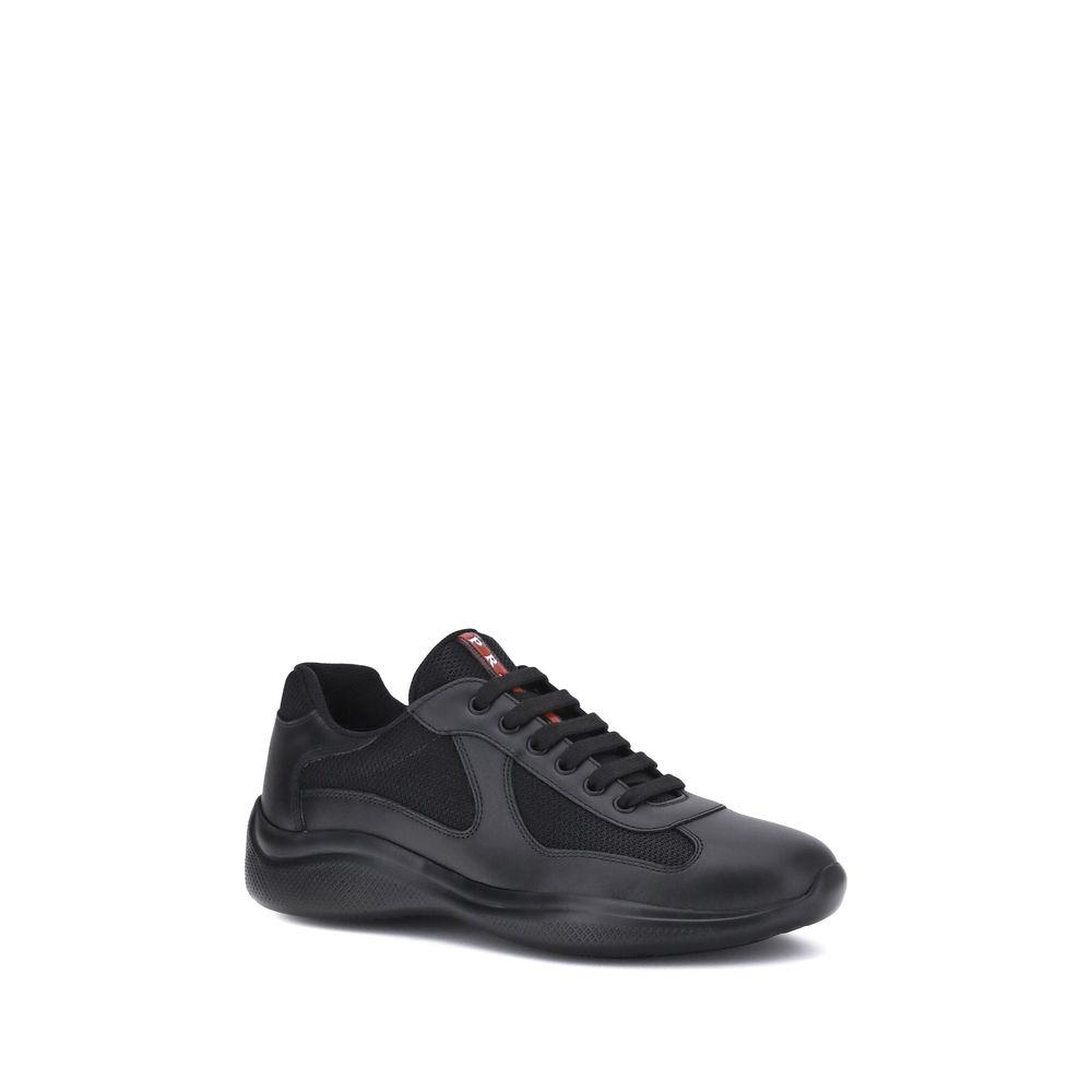 Baskets Prada Bos Taurus en cuir de veau noir