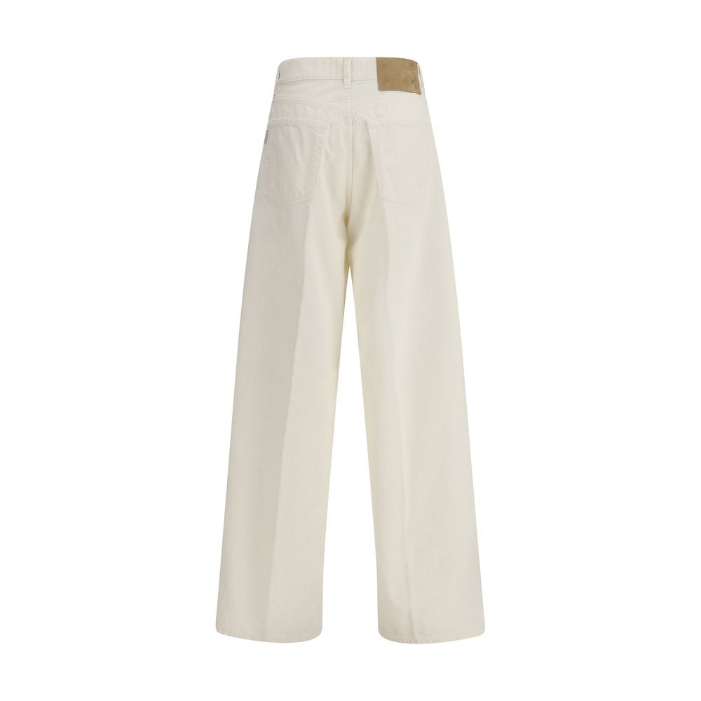 Haikure Bethany Twill 45 Jeans en Coton Blanc pour Femme