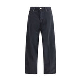 Haikure Bethany Twill 45 Black Cotton Straight-Leg Jeans