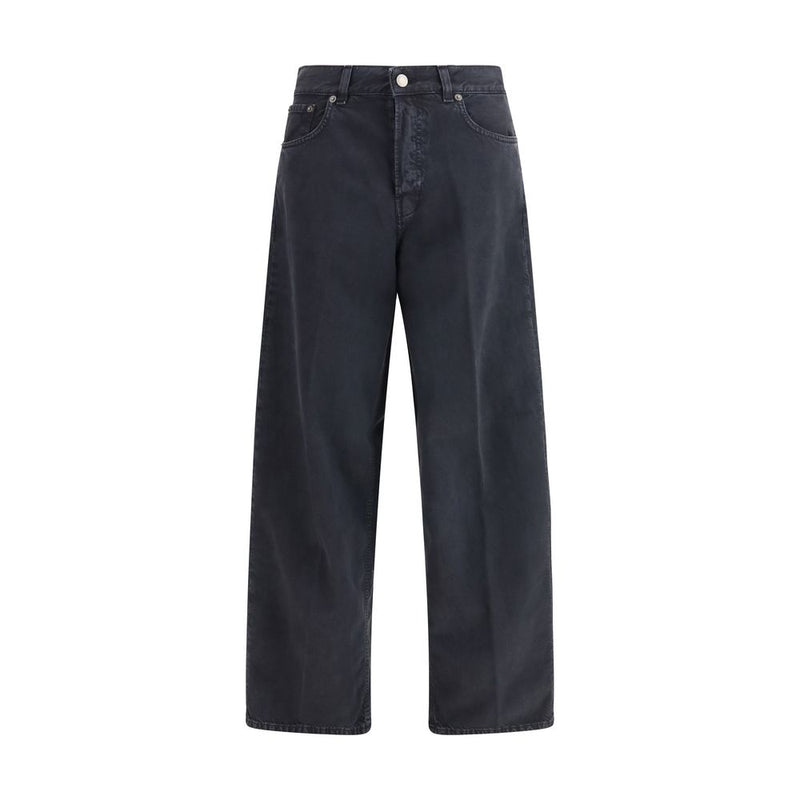 Haikure Bethany Twill 45 Black Cotton Straight-Leg Jeans