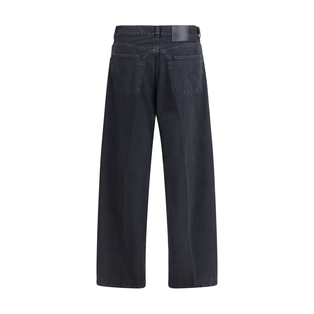 Haikure Bethany Twill 45 Black Cotton Straight-Leg Jeans