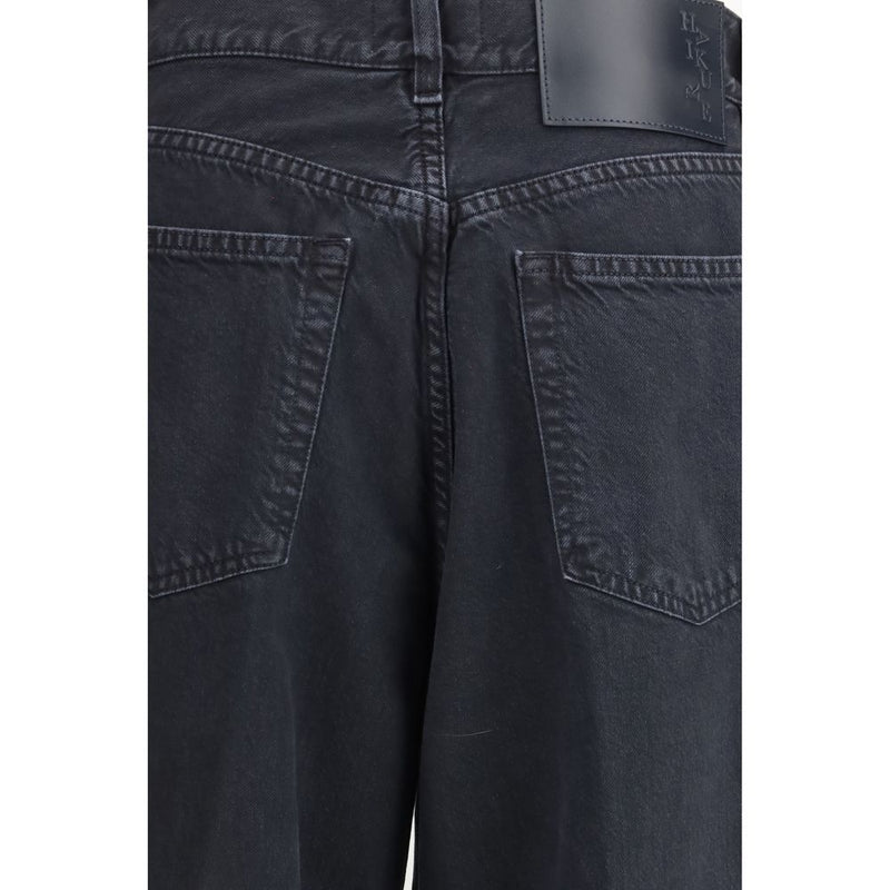 Haikure Bethany Twill 45 Black Cotton Straight-Leg Jeans