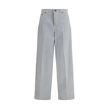 Haikure Bethany Twill 45 Light Blue Cotton Straight-Leg Jeans