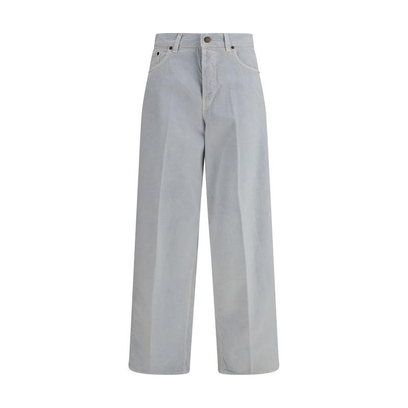 Haikure Bethany Twill 45 Light Blue Cotton Straight-Leg Jeans