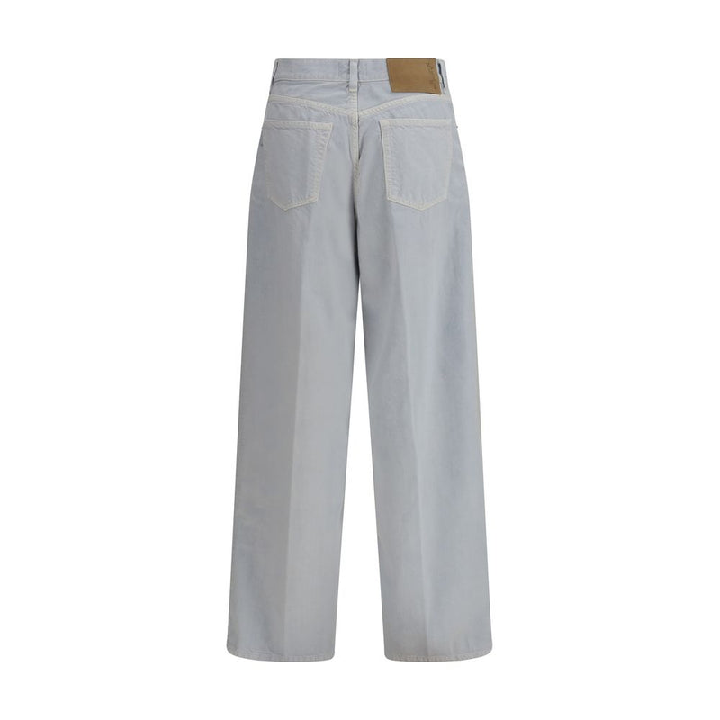 Haikure Bethany Twill 45 Light Blue Cotton Straight-Leg Jeans