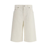 Haikure Becky Twill 45 Bermuda Shorts en Coton Blanc