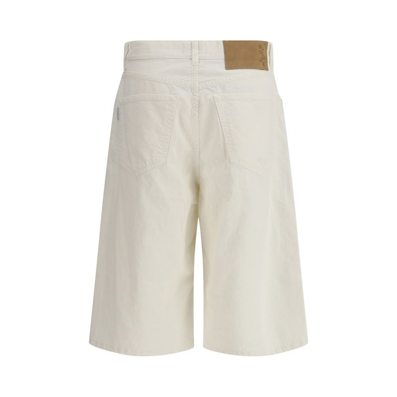 Haikure Becky Twill 45 Bermuda Shorts en Coton Blanc