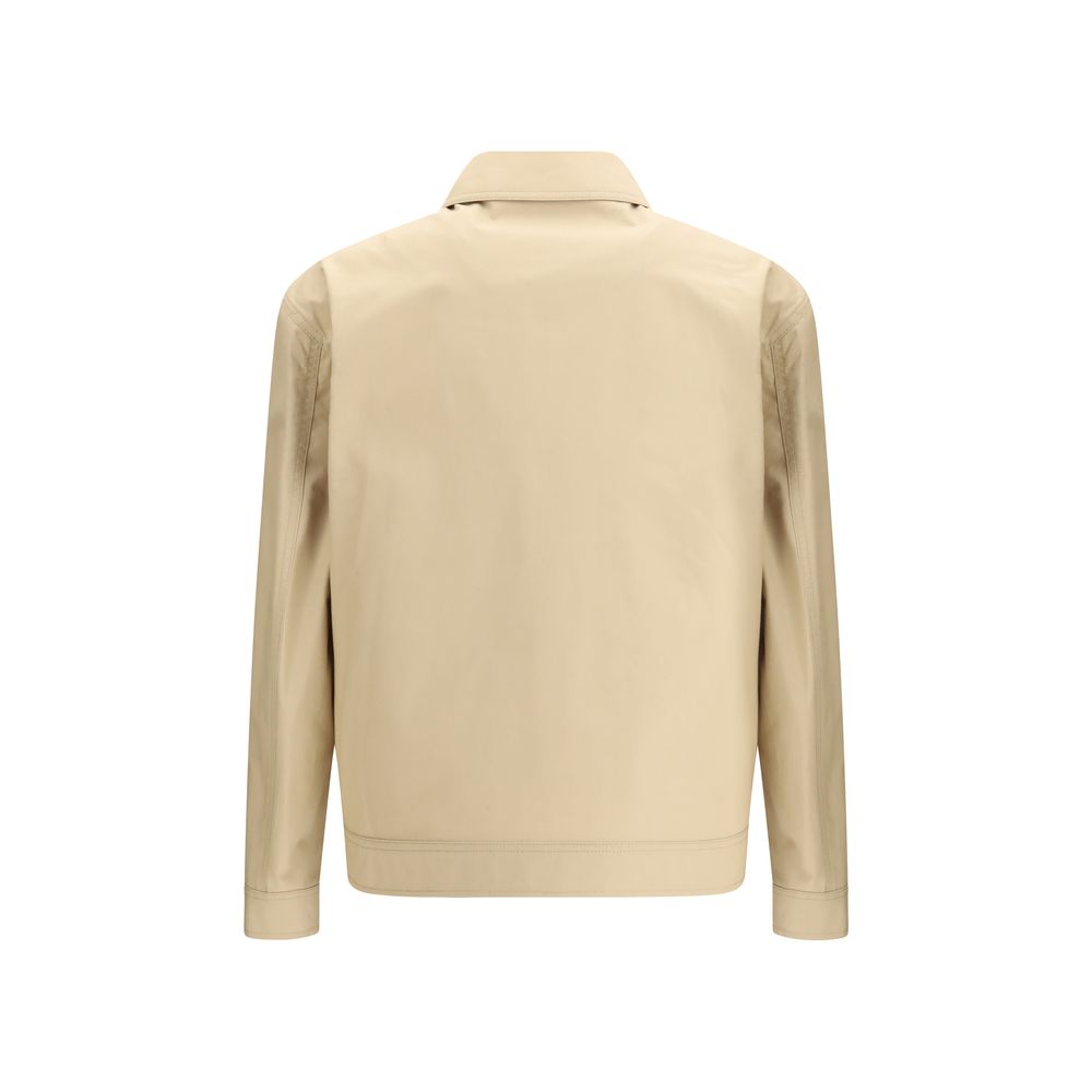 Moschino Brown Cotton Coat for Men - Stylish SS26 Outerwear