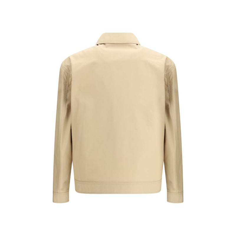 Moschino Brown Cotton Coat for Men - Stylish SS26 Outerwear