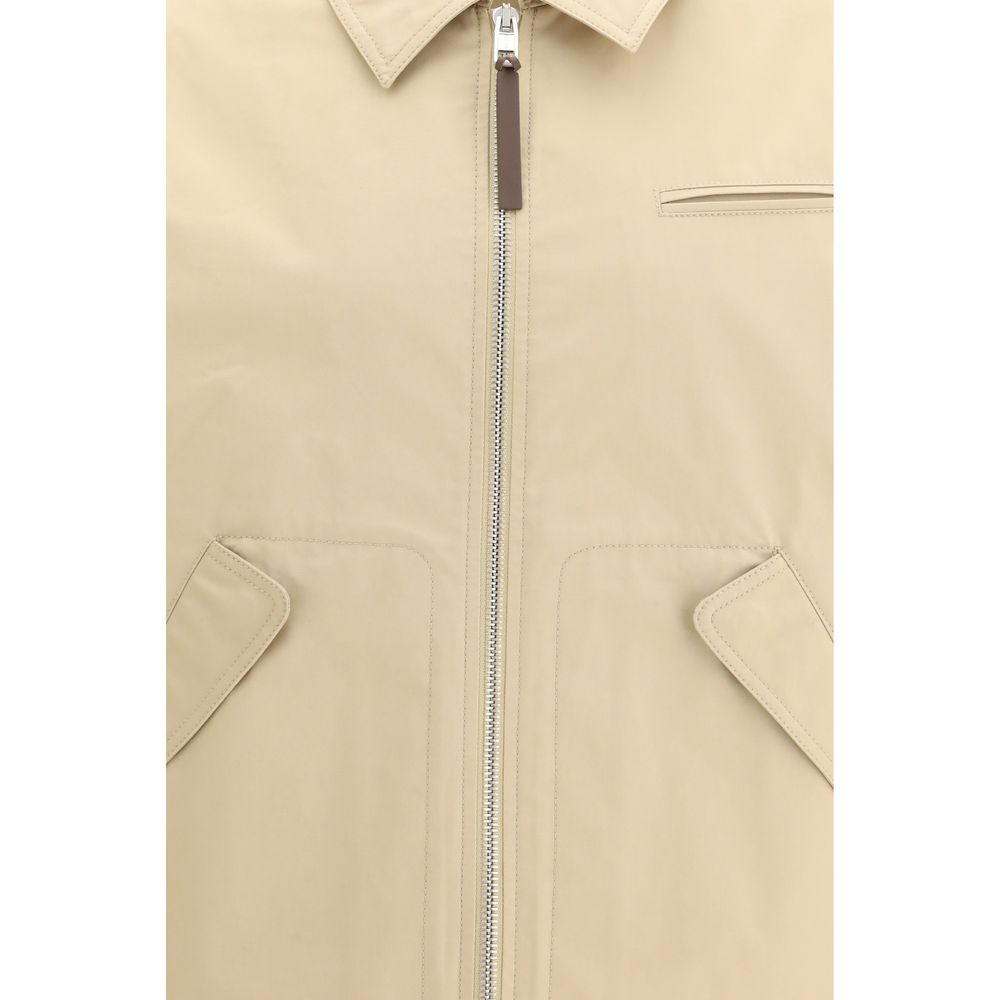 Moschino Brown Cotton Coat for Men - Stylish SS26 Outerwear
