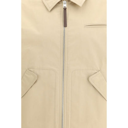 Manteau en coton marron Moschino