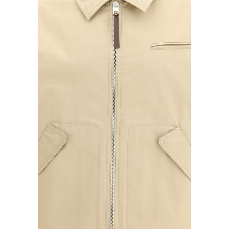 Moschino Brown Cotton Coat for Men - Stylish SS26 Outerwear