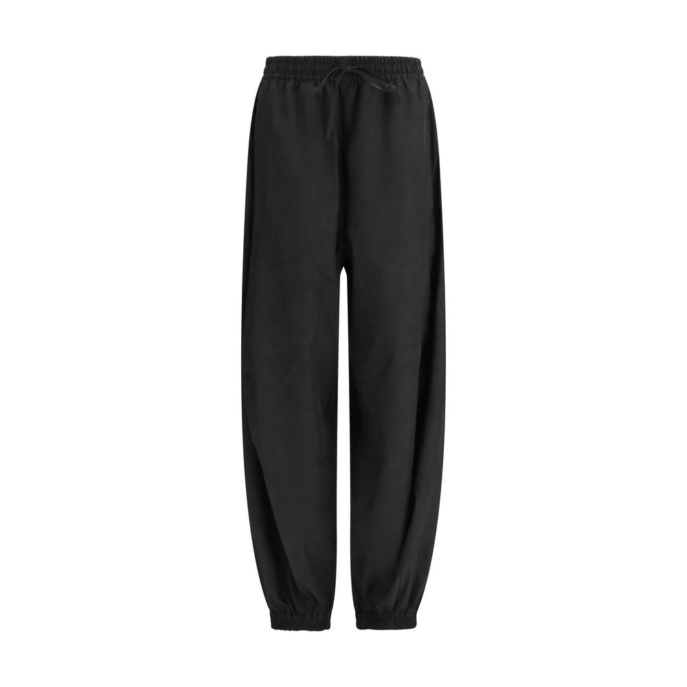 Rohe Black Polyester Balloon Track Joggers for Women