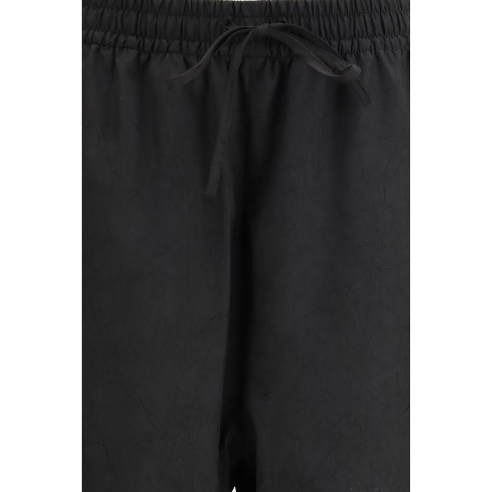 Rohe Black Polyester Balloon Track Joggers for Women