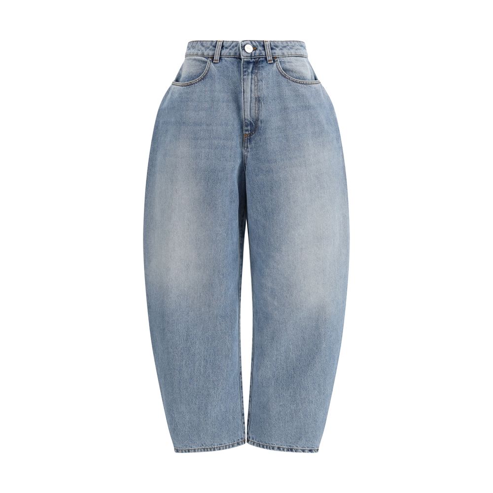 Rohe Blue Cotton Straight-Leg Jeans for Women - IT36 | XS