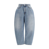 Rohe Blue Cotton Straight-Leg Jeans for Women - IT36 | XS