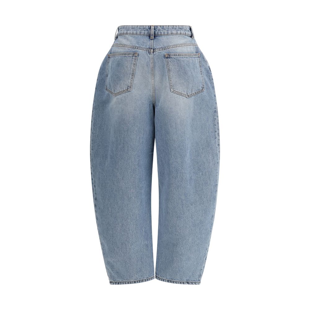 Rohe Blue Cotton Straight-Leg Jeans for Women - IT36 | XS