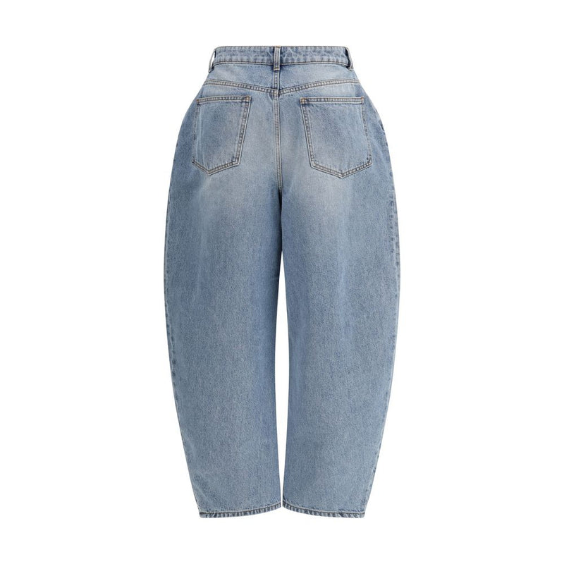 Rohe Blue Cotton Straight-Leg Jeans for Women - IT36 | XS