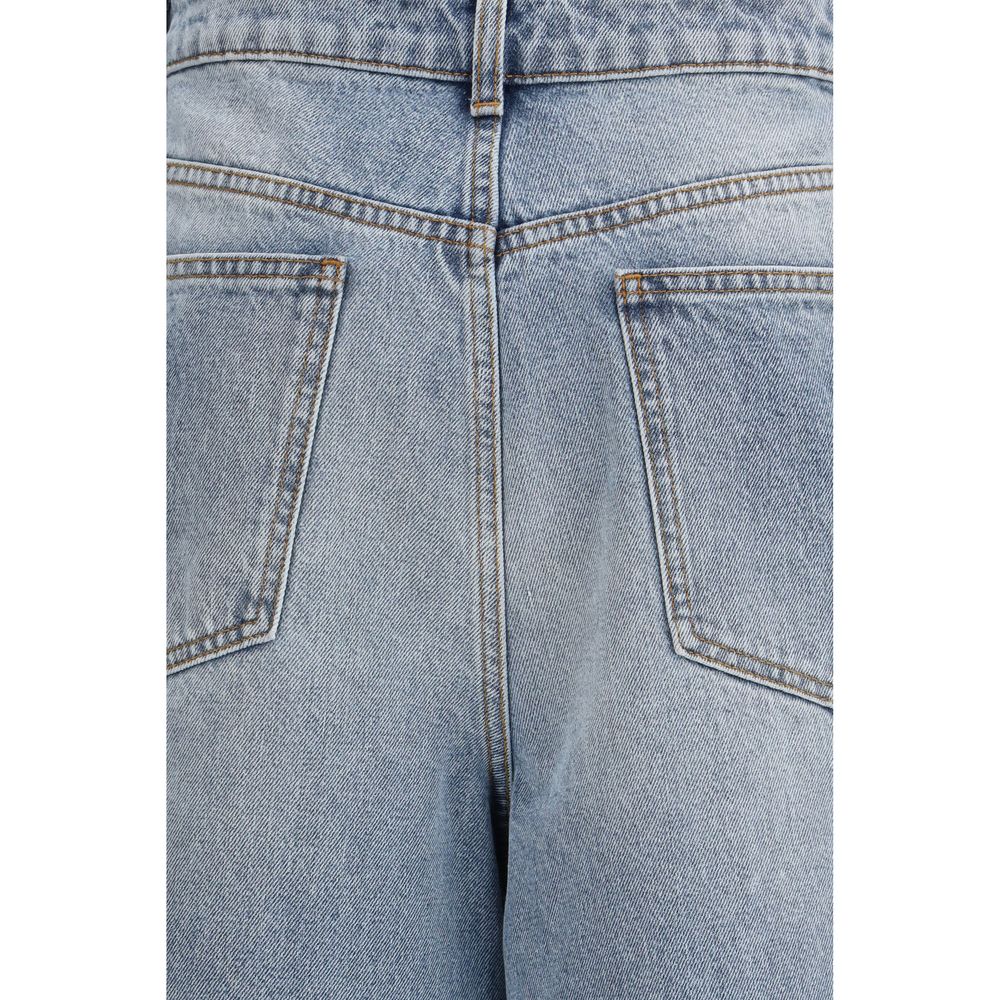 Rohe Blue Cotton Straight-Leg Jeans for Women - IT36 | XS