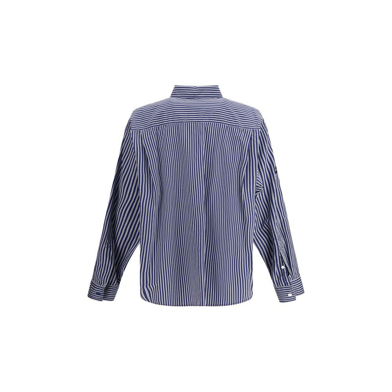 Chemise Balenciaga bleue en coton à motifs