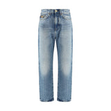 Jean Versace bleu clair en coton denim