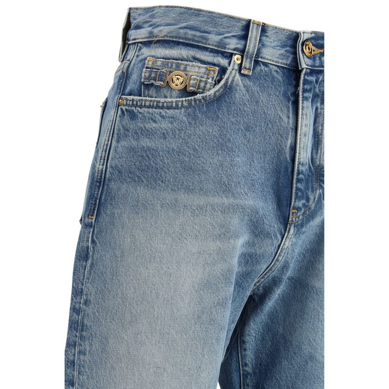 Versace lichtblauwe katoenen jeans denim
