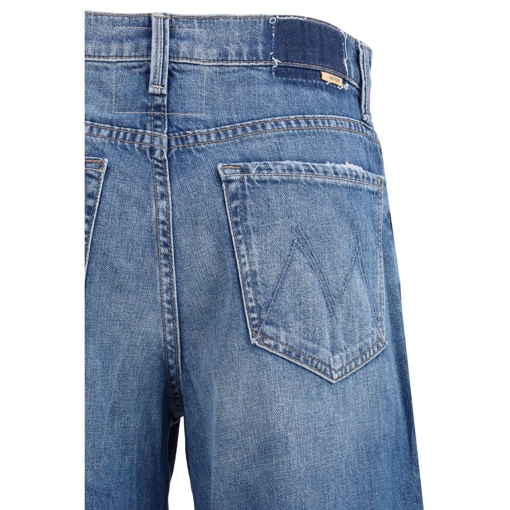 Mother Denim Rerun Zip Sneak Blue Flared Jeans for Women