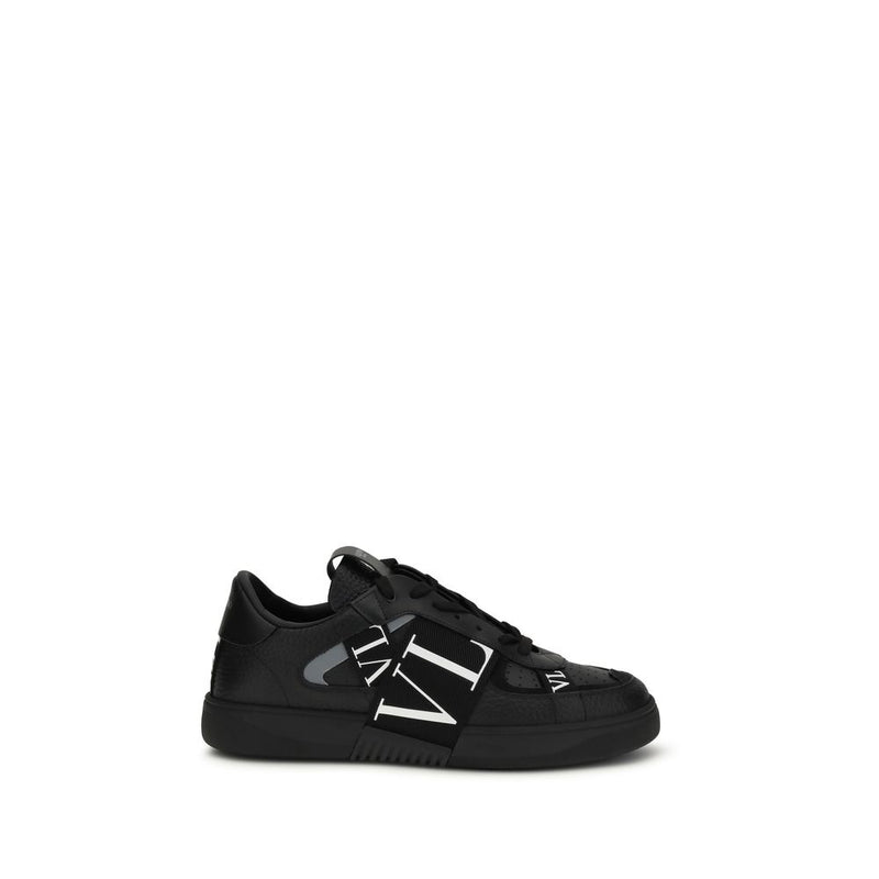 Valentino Garavani VL7N Black Calf Leather Low Top Sneakers