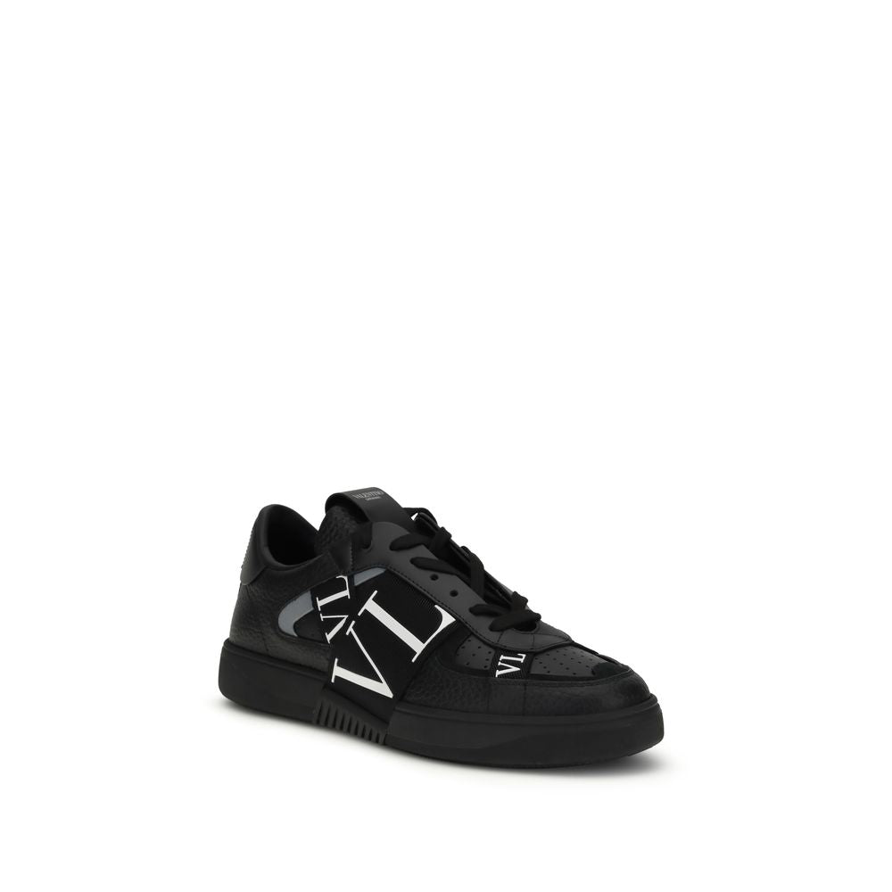 Valentino Garavani VL7N Black Calf Leather Low Top Sneakers