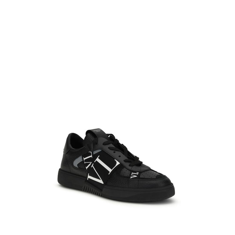Valentino Garavani VL7N Black Calf Leather Low Top Sneakers