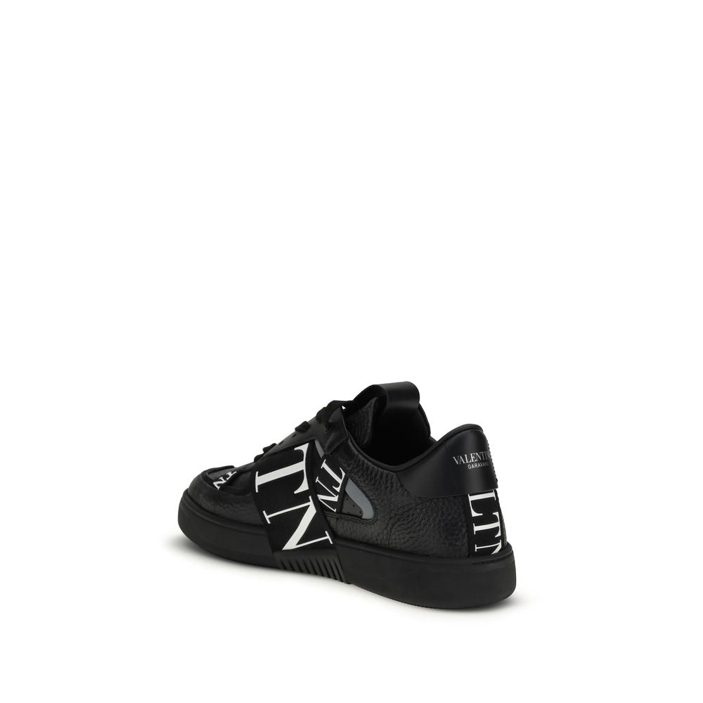 Valentino Garavani VL7N Black Calf Leather Low Top Sneakers