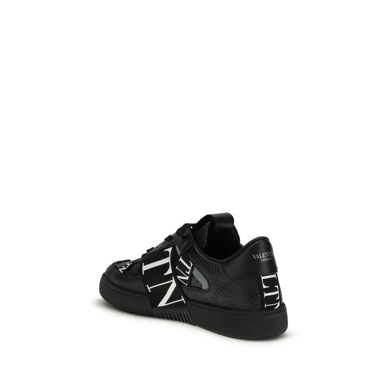Valentino Garavani VL7N Black Calf Leather Low Top Sneakers
