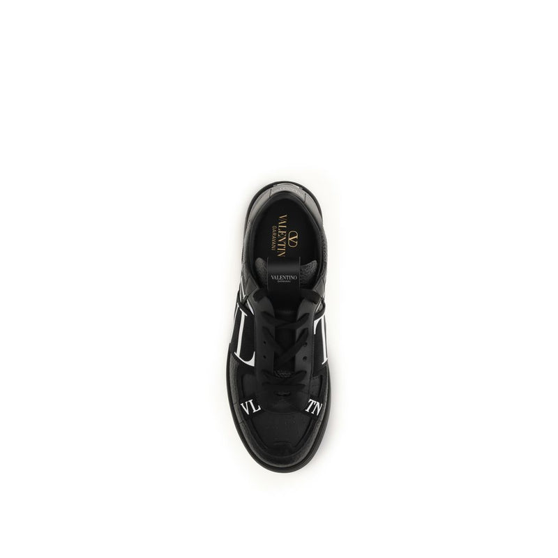 Valentino Garavani VL7N Black Calf Leather Low Top Sneakers