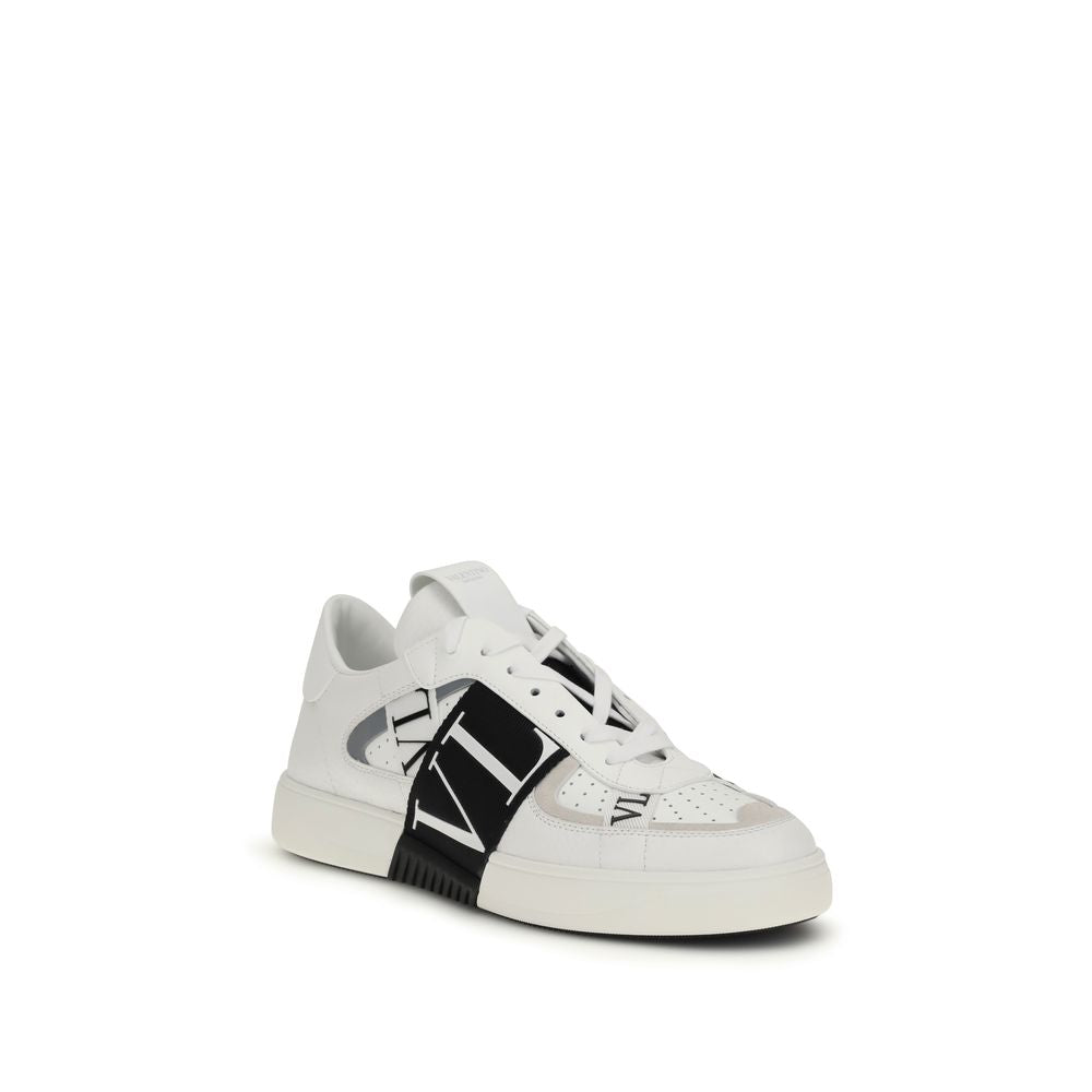 Valentino Garavani White Calf Leather VL7N Low Top Sneakers
