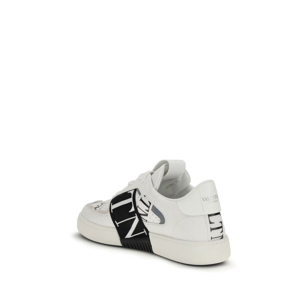 Valentino Garavani White Calf Leather VL7N Low Top Sneakers
