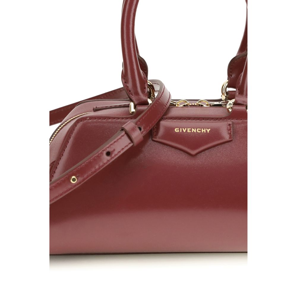 Givenchy Antigona East-West Mini Bordeaux Calf Leather Shoulder Bag