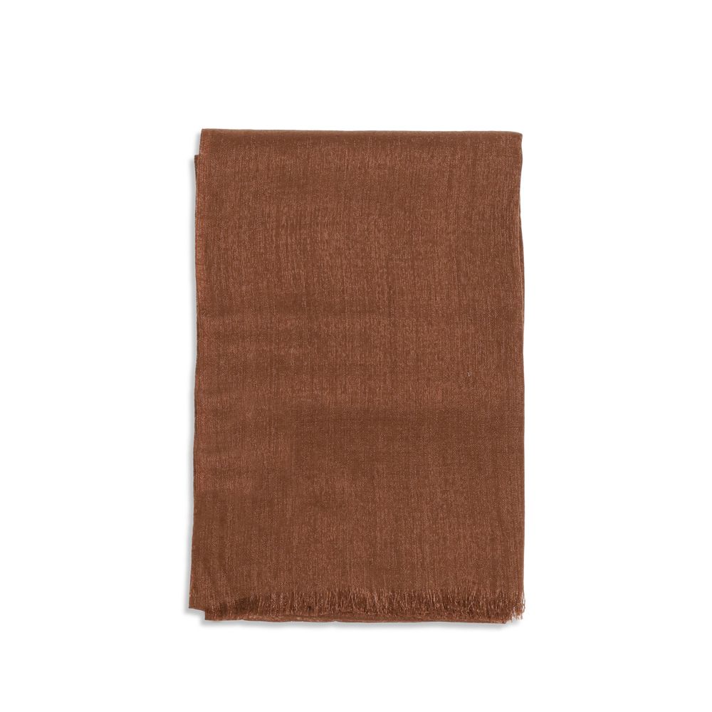Brunello Cucinelli Brown Cashmere and Silk Scarf