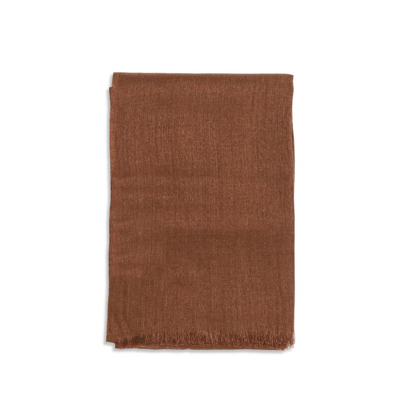 Brunello Cucinelli Brown Cashmere and Silk Scarf
