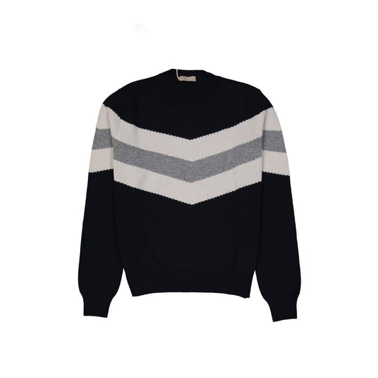 Sweat-shirt en laine bleue Herno