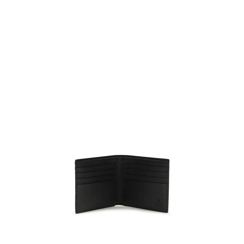 Portefeuille Valentino Garavani Bos Taurus en cuir de veau noir