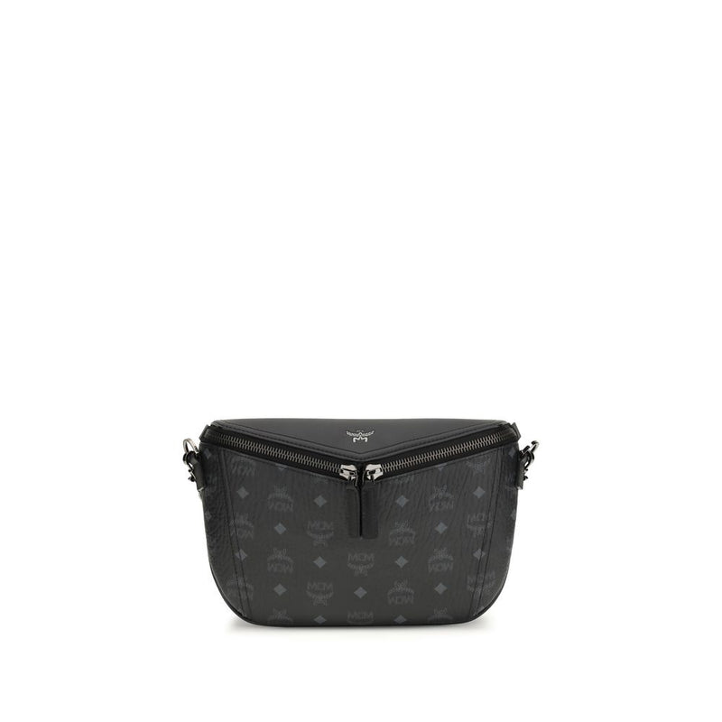 MCM Black Calf Leather Bos Taurus Shoulder Bag