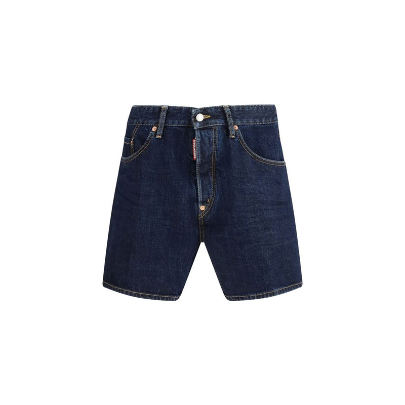 Dsquared² Blue Cotton Bermuda Shorts for Men