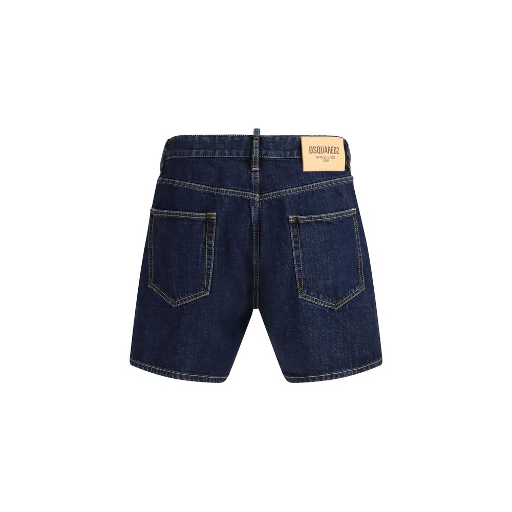 Dsquared² Blue Cotton Bermuda Shorts for Men