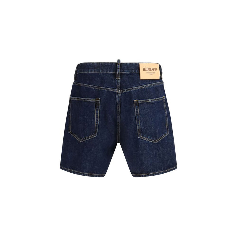 Dsquared² Blue Cotton Bermuda Shorts for Men
