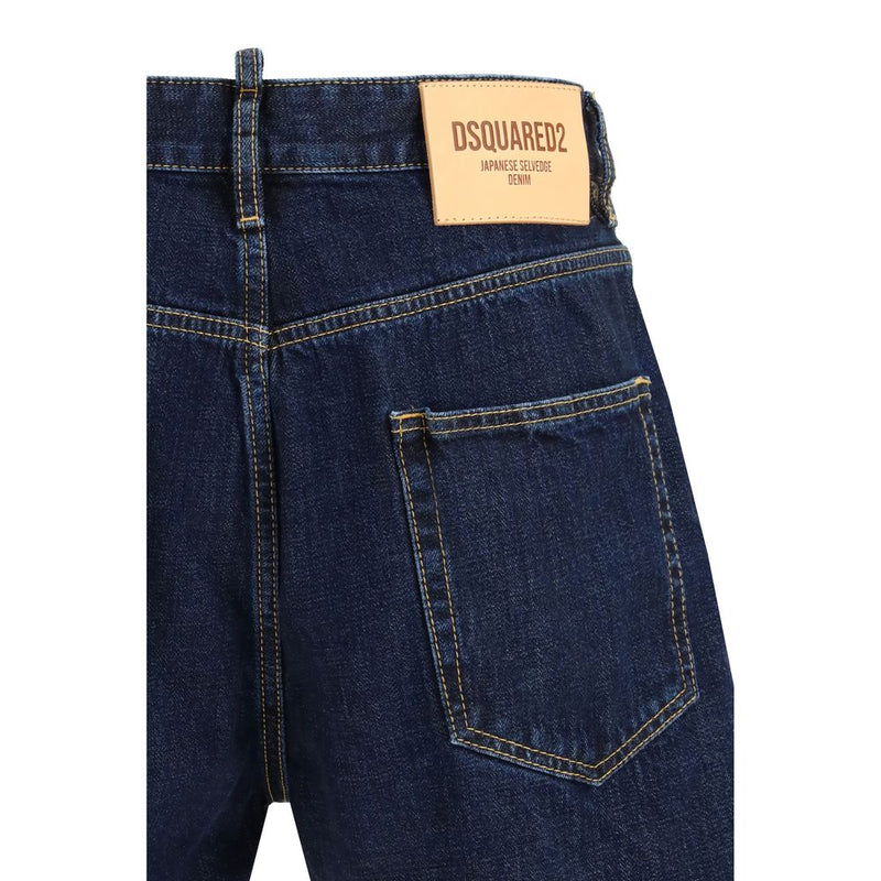 Dsquared² Blue Cotton Bermuda Shorts for Men
