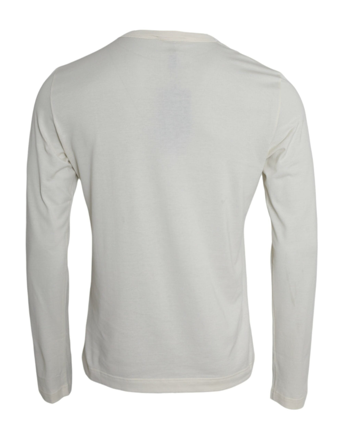 T-shirt à manches longues en coton blanc Dolce &amp; Gabbana