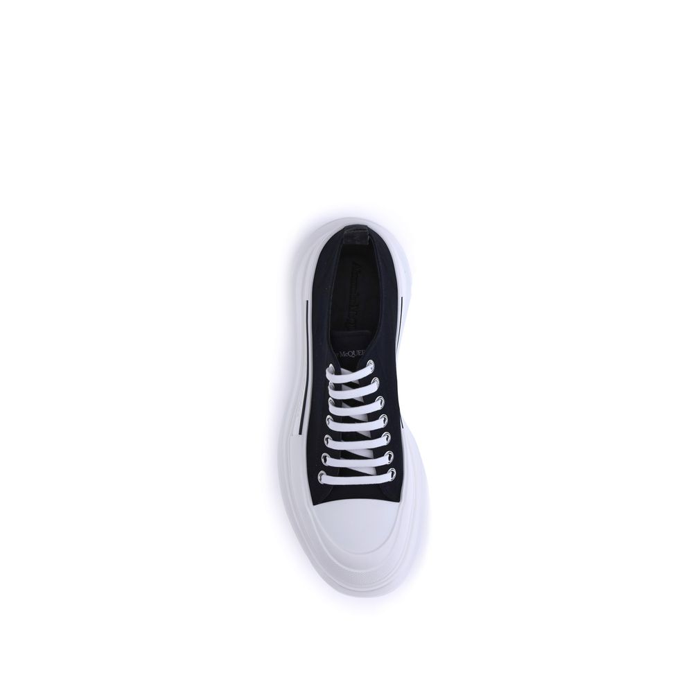 Alexander McQueen Black Rubber Tread Slick Sneakers