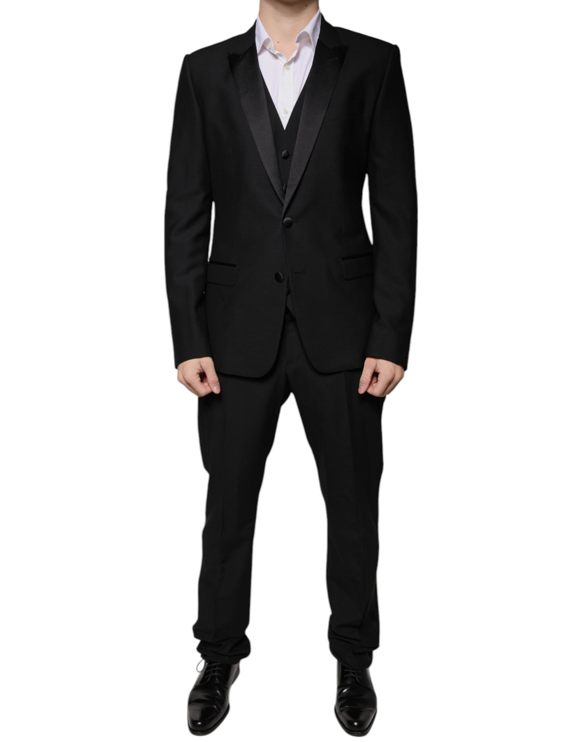 Dolce & Gabbana Black Virgin Wool Tuxedo for Men