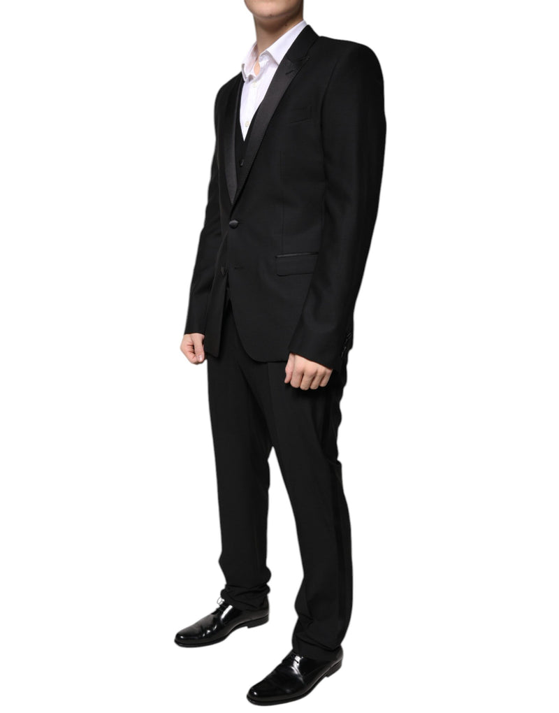 Dolce & Gabbana Black Virgin Wool Tuxedo for Men