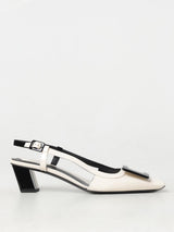 Roger Vivier Black Leather Pumps - Elegant Slingback Style